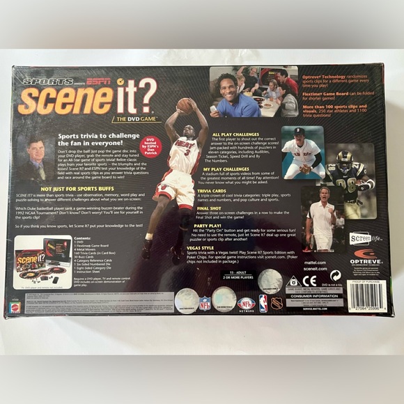 Mattel Scene It? SPORTS TRIVIA Espn Board/DVD Game - Picture 2 of 7